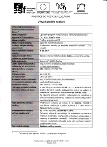 Výzva k podání nabídek, str.1